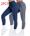 2 Pack Women's Quick Dry High Waist Tummy Control Yoga Pants Workout Leggings With Side Pockets
