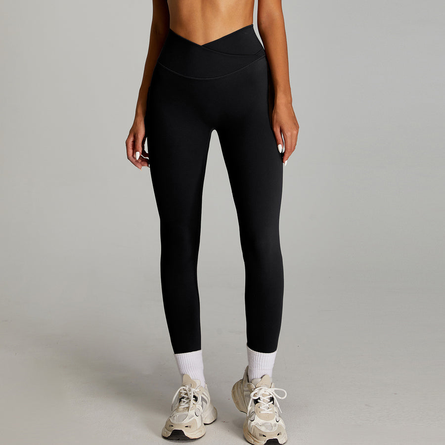 Nude Feel High Waist Fitness Pants Women's Quick-drying Outer Wear Tight Sports Pants