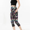 Three-color Water Drop Print Yoga Pants Pocket Cropped Leggings