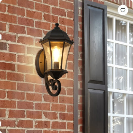 Vintage Wall-Mounted Outdoor Lantern | Classic Black Metal Sconce for Porch, Patio & Garden Ambience | Bulb Not Included