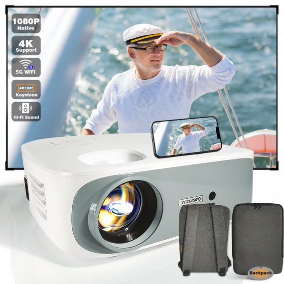 C55 Projector | Ultra HD 4K Visuals in True 1080P | Sleek White Finish (US Edition)