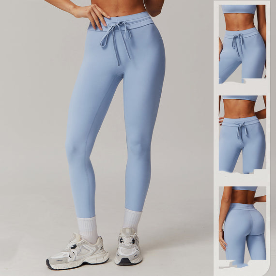 Cloud Sense High Waist Yoga Pants Belly Contracting Hip Raise Fitness Pants