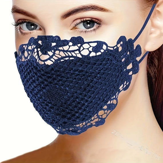 6PCS Sexy Lace Face Mask For Women- Adjustable Ear Loops- Cute, Sexy Washable And Reusable