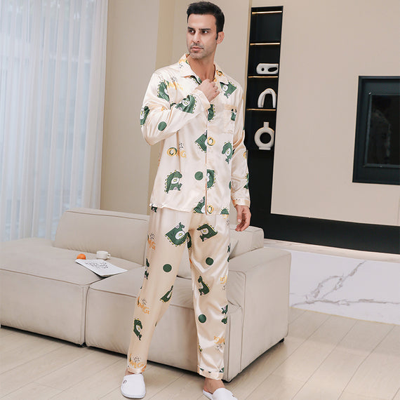 Luxury Ice Silk Men's Pajama Set