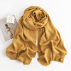 Pure Color Artificial Cashmere Scarf Women's Winter High-grade ShawlTassel Warm Shawl