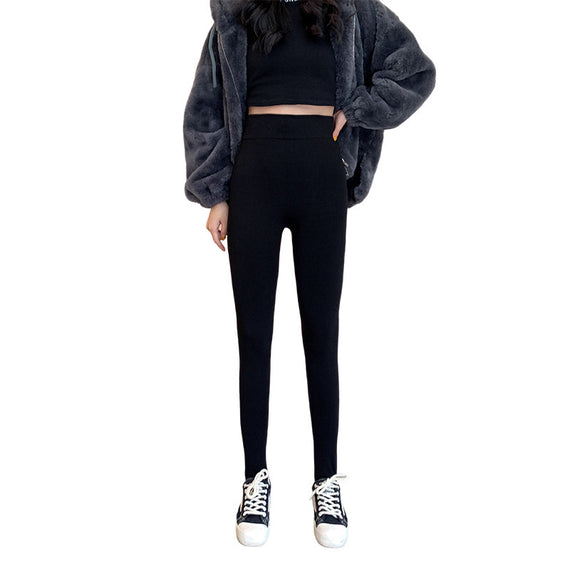 Bottoming Women's Outer Wear Plus Velvet Pencil Pants Students