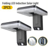 Modern Solar Motion Sensor Wall Sconce | Waterproof LED Dusk-to-Dawn Outdoor Light, Wireless Black Lamp for Porch, Patio, Garage & Home