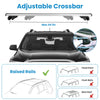 1 Pair Car Roof Rack Cross Bars Aluminum Cargo Carrier Rooftop Crossbars Luggage Roof Rack Bar With 176lbs Max Load Fits Most Vehicles With Existing Raised Side Rails With Gap
