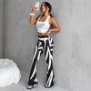 Bell-bottom Pants Fashion Printed High Waist Sheath Casual Pants