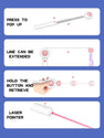 Retractable Laser Cat Stick Toys Cat Toy BallsKitten Playing Cat Laser Teaser Wand  ABS  PPMaterial   Safe And None Toxic, Universalinteractive Toy