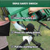 Cordless 15 Inch 2-in-1 Weed Cutter & Hole Punch, Compatible With Makita 18V Battery - Tools Only Batteries Without, 12 Gallon Collection Bag, Quick Fold & 3 Adjustable Positions, Walk-Behind Lawn Car