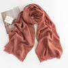 Pure Color Artificial Cashmere Scarf Women's Winter High-grade ShawlTassel Warm Shawl