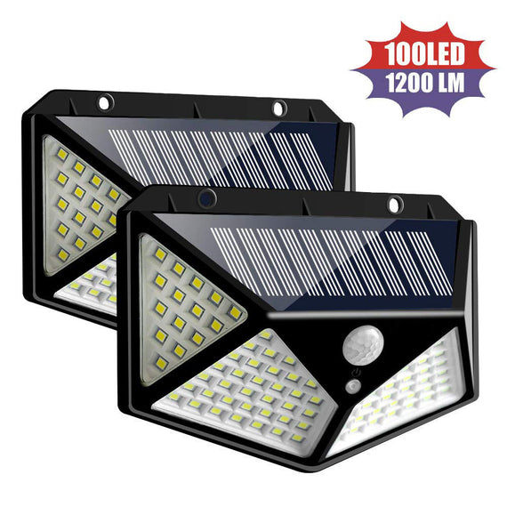 BrightBeam 100-LED Solar Wall Light