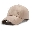 Street Hole Vintage Washed Baseball Cap for Men – Retro Cowboy Style