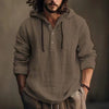 NewWish Cotton Linen Hooded Shirt Sweater – Long Sleeve Casual Daily Wear