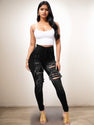 Versatile Women's High Waisted Elastic Ripped Tight Jeans, High-quality, Easy To Fit, Comfortable And Fashionable - Street Style Sexy Basic Jeans, Women's Jeans And Clothing