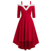 Women's Deep V Strapless Swing Dress