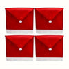 Christmas Chair Covers, Santa Claus Hat Slipcover Xmas Chair Back Cover For Christmas Din