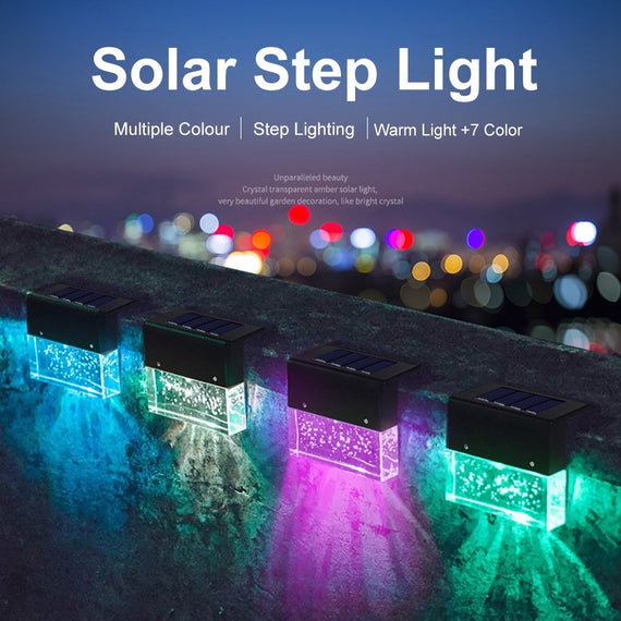 GlowBright RGB Solar Step & Fence Light | Waterproof LED Magic