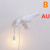 Artistic Resin Wall Lamp with Auspicious Bird Design
