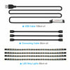 4x50CM USB 5V RGB LED Strip  Background Light  Remote Kit For TV Computer Lamp