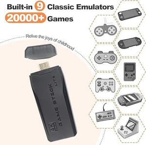 M8 Mini Game Console – Plug & Play Fun | Dual Wireless Controllers | 64GB Micro SD | HDTV Ready
