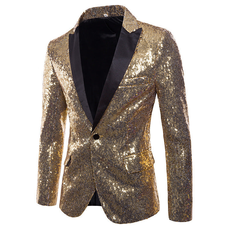 Men's Sequin Blazer – Sparkling Banquet & Stage Performance Jacket | Party, Bar, DJ Suit