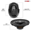 5Core 6x9 Car Speaker 800W 4Ohm 2 Way Coaxial Speaker W Super Tweeter Universal Fit For Vehicle