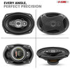 5Core 6x9 Car Speaker 800W 4Ohm 2 Way Coaxial Speaker W Super Tweeter Universal Fit For Vehicle