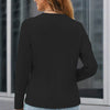 Plus Size Women's Collarless Blazer Jacket – Long Sleeve, Solid Color, Stylish & Minimalist Outerwear for Spring & Fall