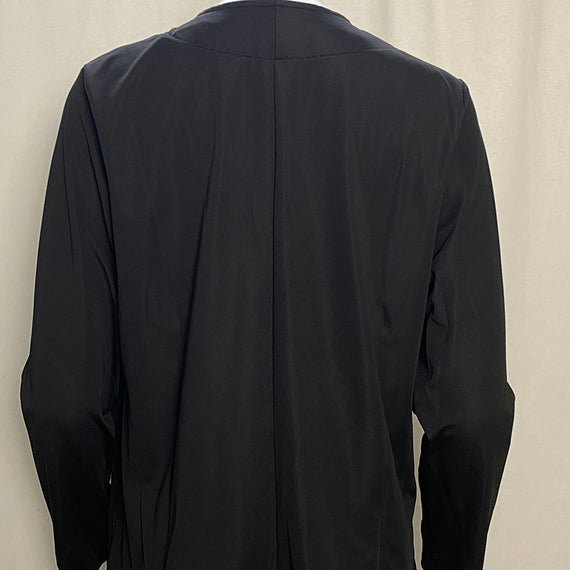 Plus Size Women's Collarless Blazer Jacket – Long Sleeve, Solid Color, Stylish & Minimalist Outerwear for Spring & Fall