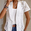 Elegant Women's Lace Cardigan – Slim-Fit Lightweight Floral Blouse for Spring & Summer