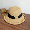 French Straw Sun Protection Bow Curling Temperament Straw Hat