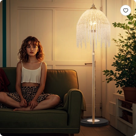 3-Light Crystal Floor Lamp