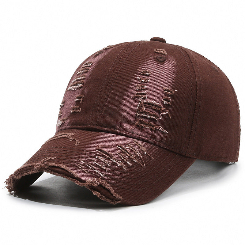 Street Hole Vintage Washed Baseball Cap for Men – Retro Cowboy Style