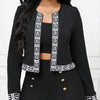 Women's Open Collar Floral Print Long Sleeve Blazer – Stylish Suit Jacket for All Seasons