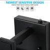 20H Set Of 2 Modern Outdoor Wall Lanterns With Black Metal Frame And Clear Glass, Ambient Light Sensors,Weatherproof Wall Sconces For Porch, Garage, Or Entryway Lighting, E26 Bulb Compatible