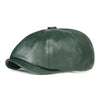 Leather Octagonal Cap Women's Retro