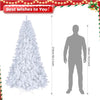 FCH 7ft 1346 Branches Automatic Tree Structure PVC Material 500 Lights Cool Color 8 Modes Christmas Tree White