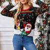 Elk Jacquard Santa Claus Knitted Sweater