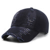 Street Hole Vintage Washed Baseball Cap for Men – Retro Cowboy Style