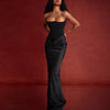 Slim Fit Tube Top Backless Long Dress – Sexy Bandeau Evening Party Wear for Women