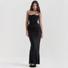 Slim Fit Tube Top Backless Long Dress – Sexy Bandeau Evening Party Wear for Women