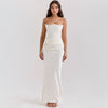Slim Fit Tube Top Backless Long Dress – Sexy Bandeau Evening Party Wear for Women