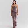 Slim Fit Tube Top Backless Long Dress – Sexy Bandeau Evening Party Wear for Women