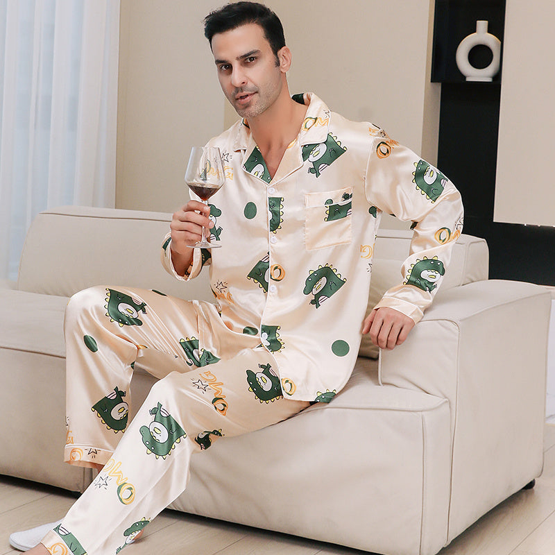 Luxury Ice Silk Men's Pajama Set