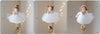 Christmas White Tulle Skirt Golden Wings Angel Girl Pendant