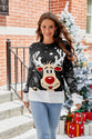 Jacquard Leisure Pullover Christmas Women's Knitted Sweater