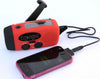 Solar hand crank USB charging radio flashlight