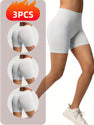 3pcs-Seamless Workout Shorts Triple Set - No-Ride Hem